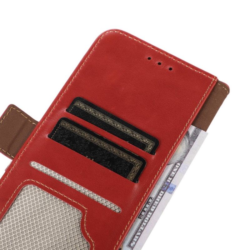 Nahkakotelo Samsung Galaxy M53 5G Genuine Leather Rfid-toiminto