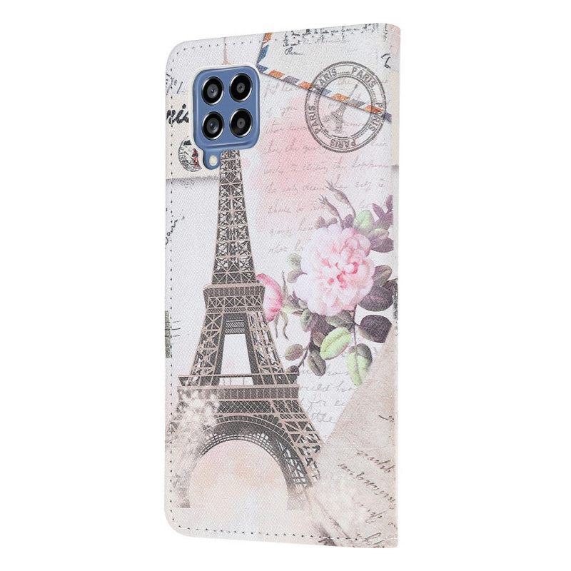 Nahkakotelo Samsung Galaxy M53 5G Vintage Eiffel Tower