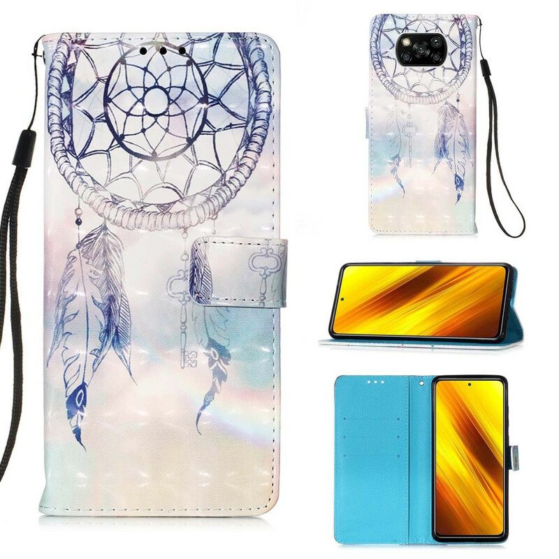 Flip Case Poco X3 / X3 Pro / X3 NFC Watercolour Dreamcatcher