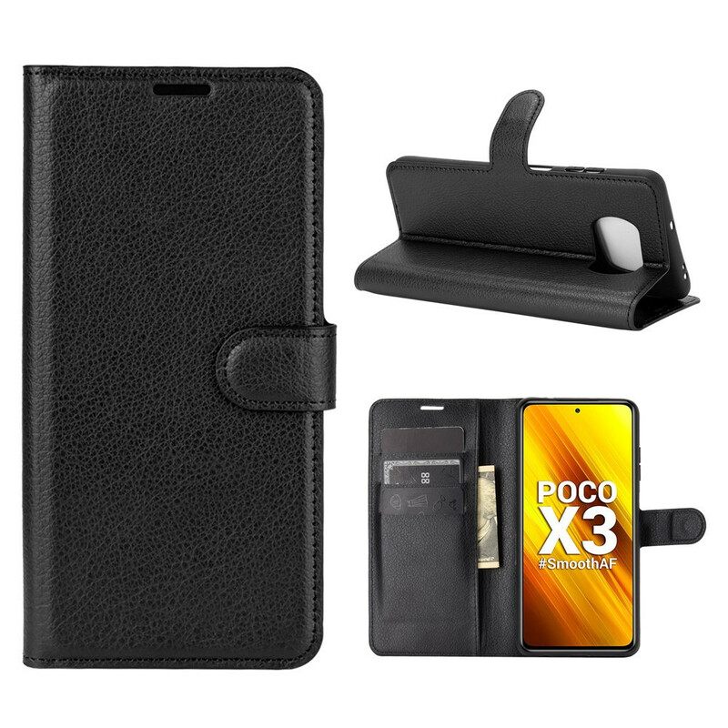 Kotelot Poco X3 / X3 Pro / X3 NFC Classic Faux Leather