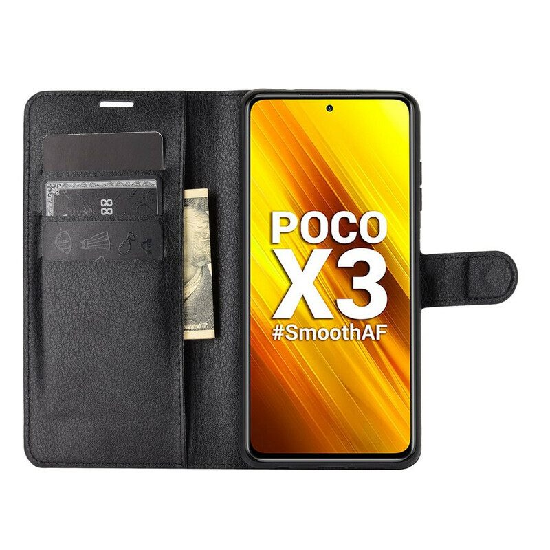 Kotelot Poco X3 / X3 Pro / X3 NFC Classic Faux Leather