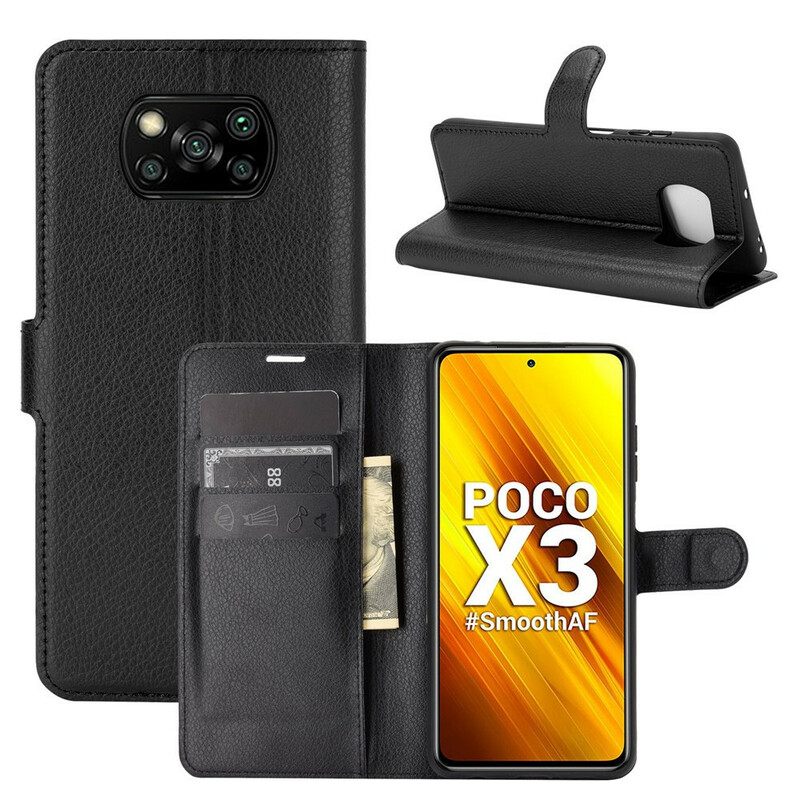 Kotelot Poco X3 / X3 Pro / X3 NFC Classic Faux Leather