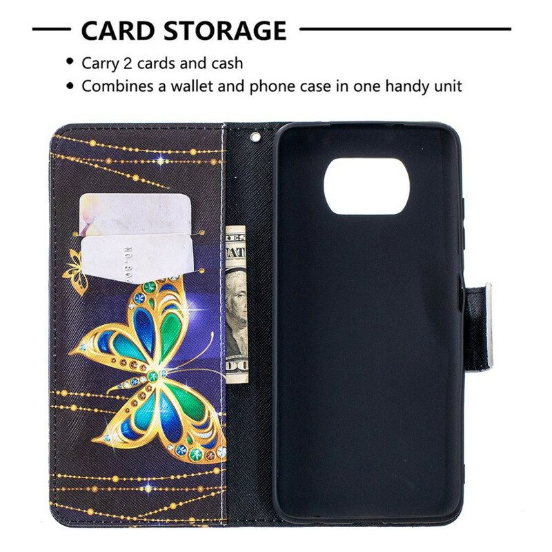 Kotelot Poco X3 / X3 Pro / X3 NFC Magic Butterflies