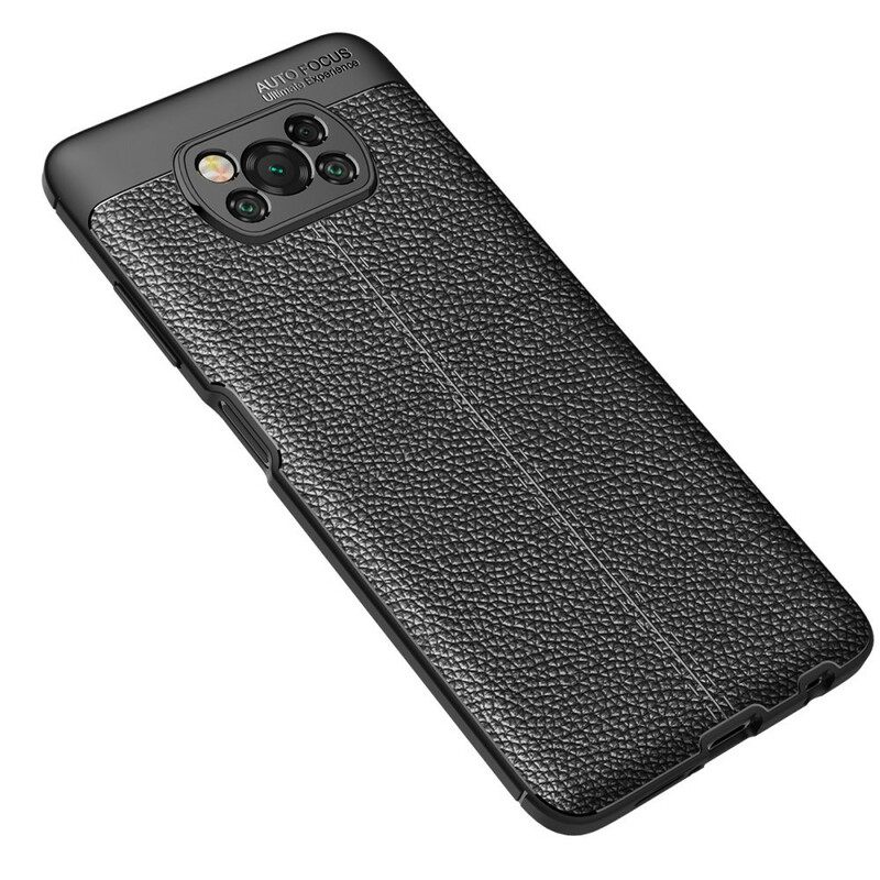 Kuori Poco X3 / X3 Pro / X3 NFC Double Line Litchi Leather Effect