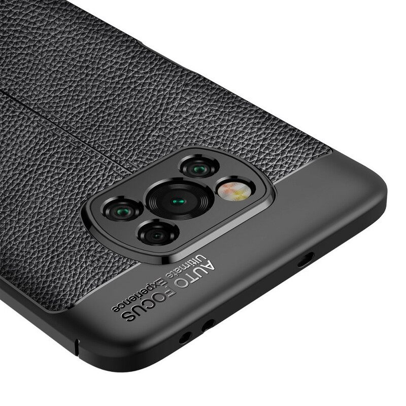 Kuori Poco X3 / X3 Pro / X3 NFC Double Line Litchi Leather Effect