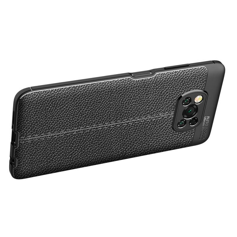 Kuori Poco X3 / X3 Pro / X3 NFC Double Line Litchi Leather Effect