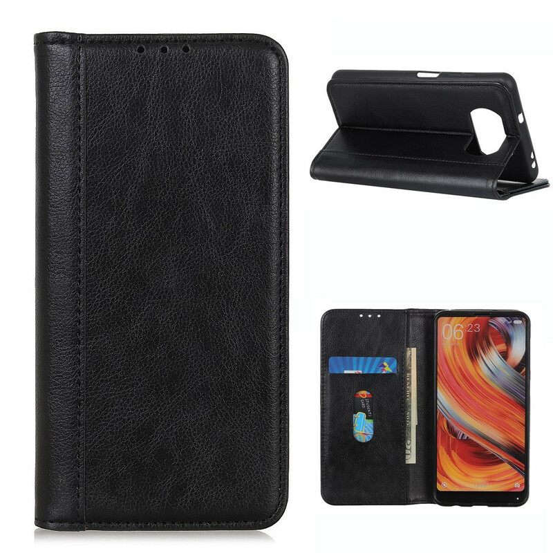 Puhelinkuoret Poco X3 / X3 Pro / X3 NFC Kotelot Flip Elegance Split Litchi Leather