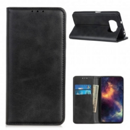 Puhelinkuoret Poco X3 / X3 Pro / X3 NFC Kotelot Flip Premium Split Litchi Leather