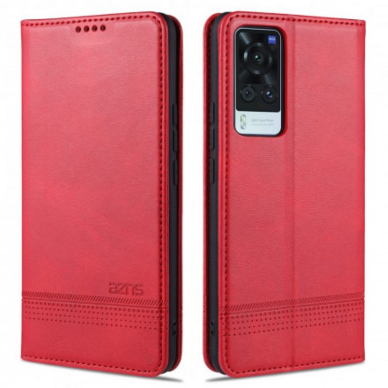 Puhelinkuoret Vivo X60 Pro Kotelot Flip Style Leather Azns