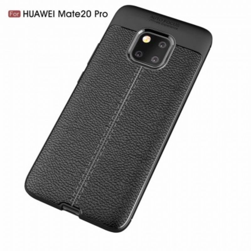 Case Huawei Mate 20 Pro Nahkaefekti Litsi Kaksinkertainen Linja