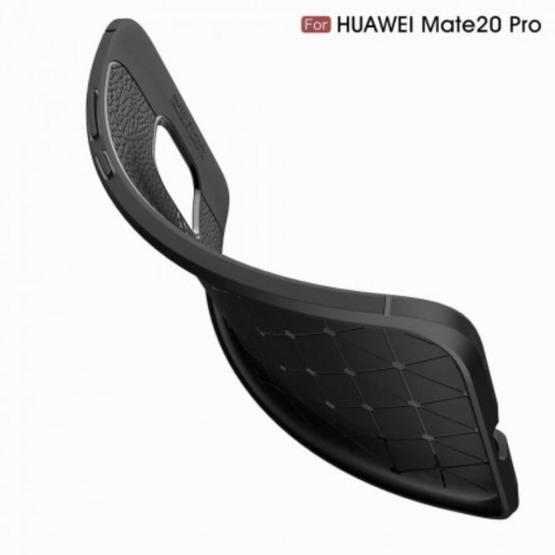 Case Huawei Mate 20 Pro Nahkaefekti Litsi Kaksinkertainen Linja