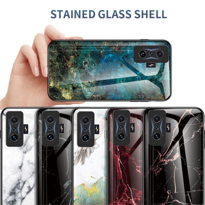 Kuori Poco F4 GT Marble Tempered Glass