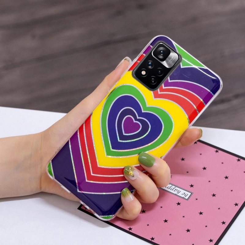 Case Xiaomi Redmi Note 11 Pro Plus 5G Psykedeelinen Sydän