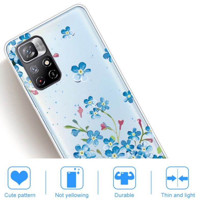 Case Xiaomi Redmi Note 11 Pro Plus 5G Sinikukkakimppu