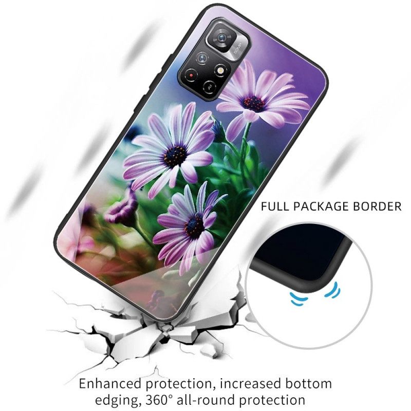 Case Xiaomi Redmi Note 11 Pro Plus 5G Tempered Glass Flowers