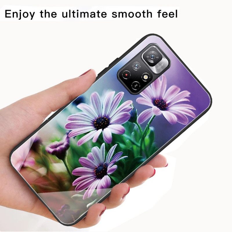 Case Xiaomi Redmi Note 11 Pro Plus 5G Tempered Glass Flowers