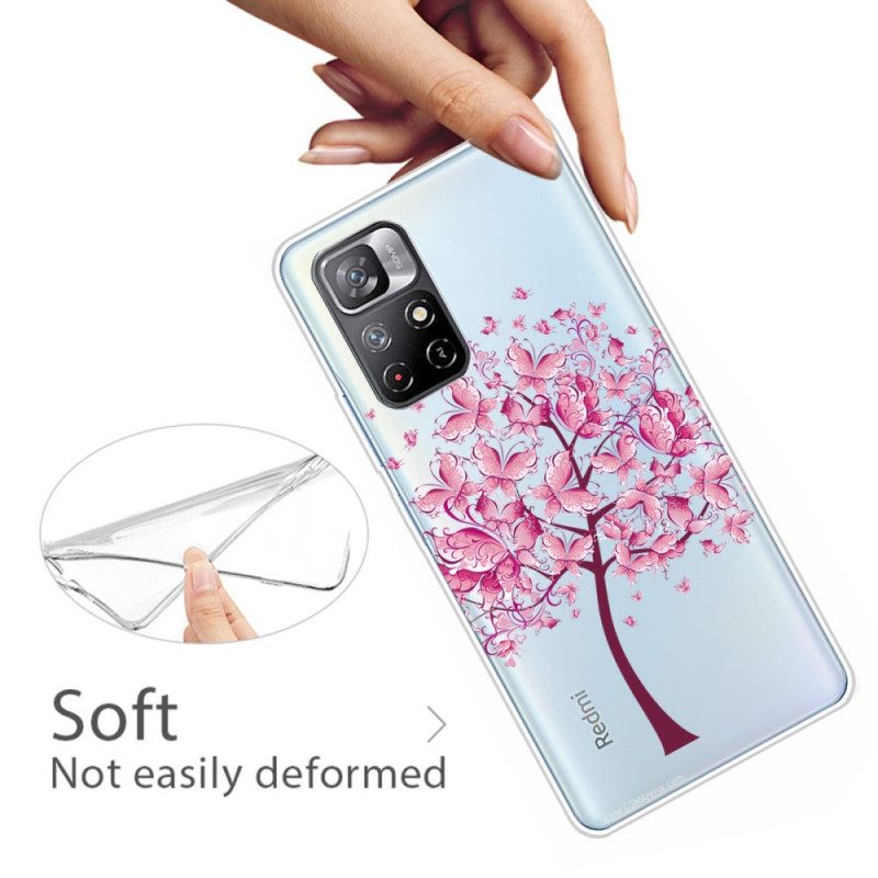 Case Xiaomi Redmi Note 11 Pro Plus 5G Vaaleanpunainen Puu