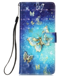 Flip Case Xiaomi Redmi Note 11 Pro Plus 5G Golden Butterflies