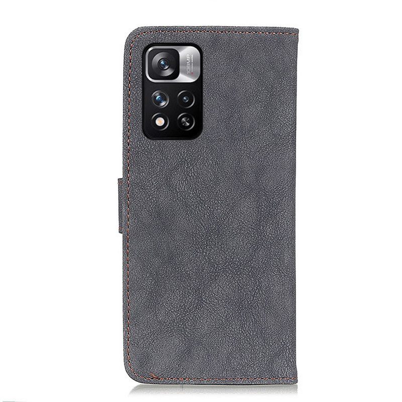 Flip Case Xiaomi Redmi Note 11 Pro Plus 5G Retro Haljasnahka Khazneh