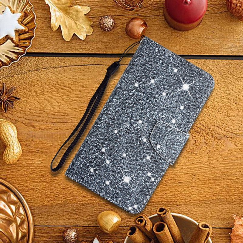 Flip Case Xiaomi Redmi Note 11 Pro Plus 5G Suojaketju Kuori Glitter Strappy