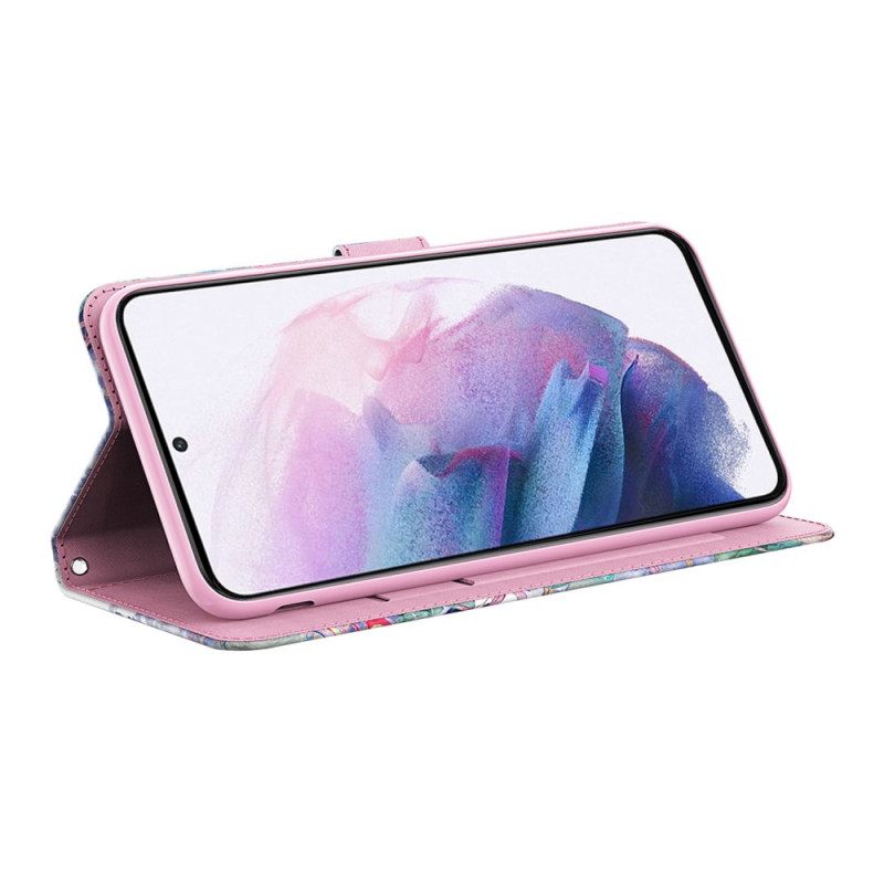 Flip Case Xiaomi Redmi Note 11 Pro Plus 5G Vaaleanpunainen Puu