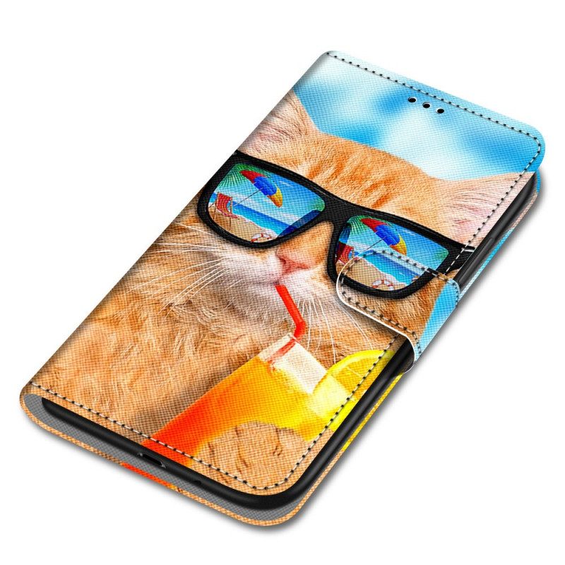 Kotelot Xiaomi Redmi Note 11 Pro Plus 5G Suojaketju Kuori Cat Star Hihnalla