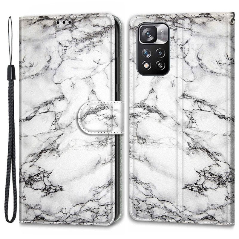 Kotelot Xiaomi Redmi Note 11 Pro Plus 5G Suojaketju Kuori Elegance Marble Strappy