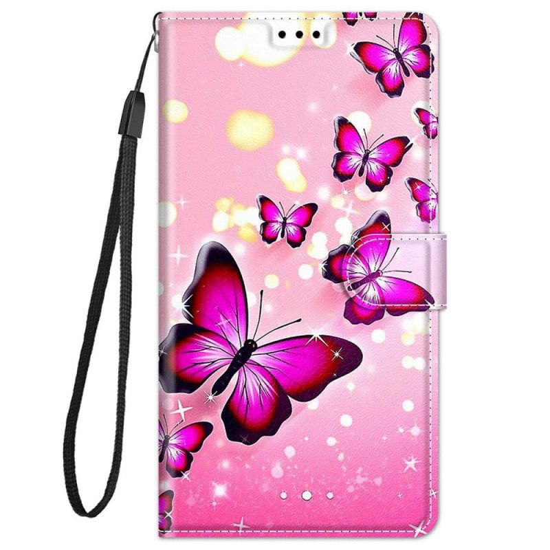 Kotelot Xiaomi Redmi Note 11 Pro Plus 5G Suojaketju Kuori Strap Butterflies Fani