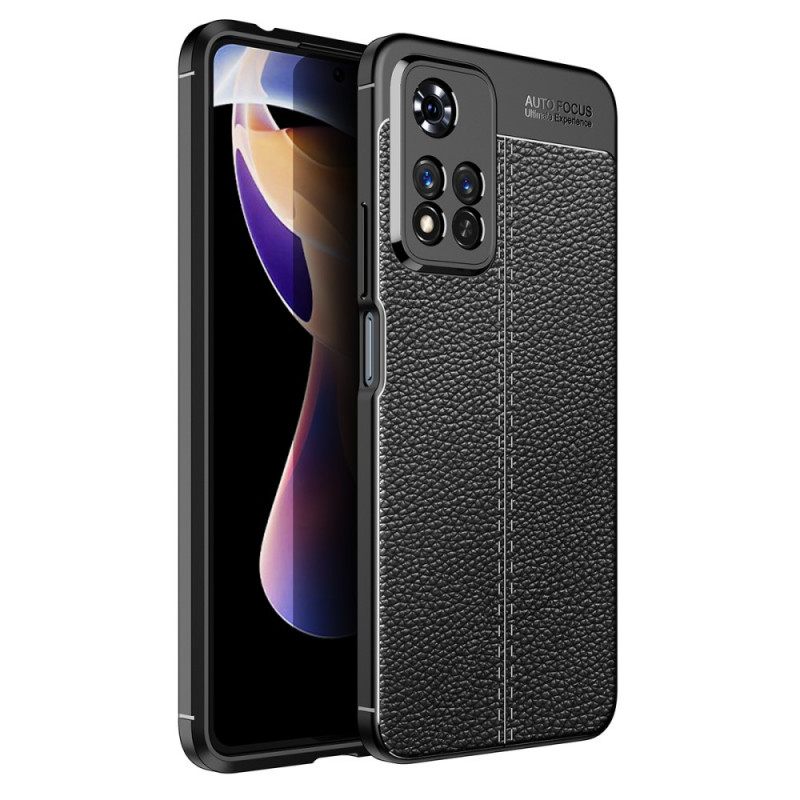 Kuori Xiaomi Redmi Note 11 Pro Plus 5G Double Line Litchi Leather Effect