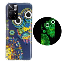 Kuori Xiaomi Redmi Note 11 Pro Plus 5G Owl Fluoresoiva Mandala