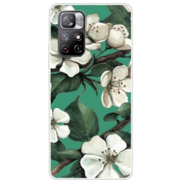 Kuori Xiaomi Redmi Note 11 Pro Plus 5G Silicone White Flowers