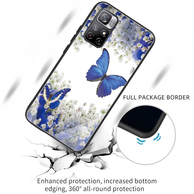 Kuori Xiaomi Redmi Note 11 Pro Plus 5G Tempered Glass Butterflies Design