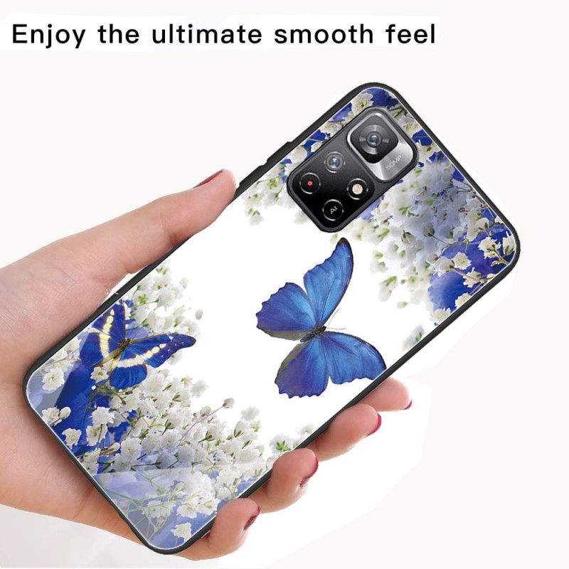 Kuori Xiaomi Redmi Note 11 Pro Plus 5G Tempered Glass Butterflies Design