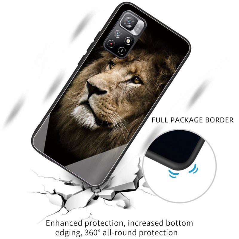 Kuori Xiaomi Redmi Note 11 Pro Plus 5G Tempered Glass Lion Head