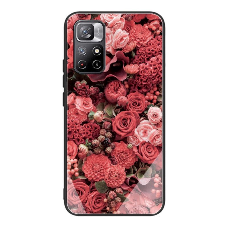 Kuori Xiaomi Redmi Note 11 Pro Plus 5G Tempered Glass Rose Flowers