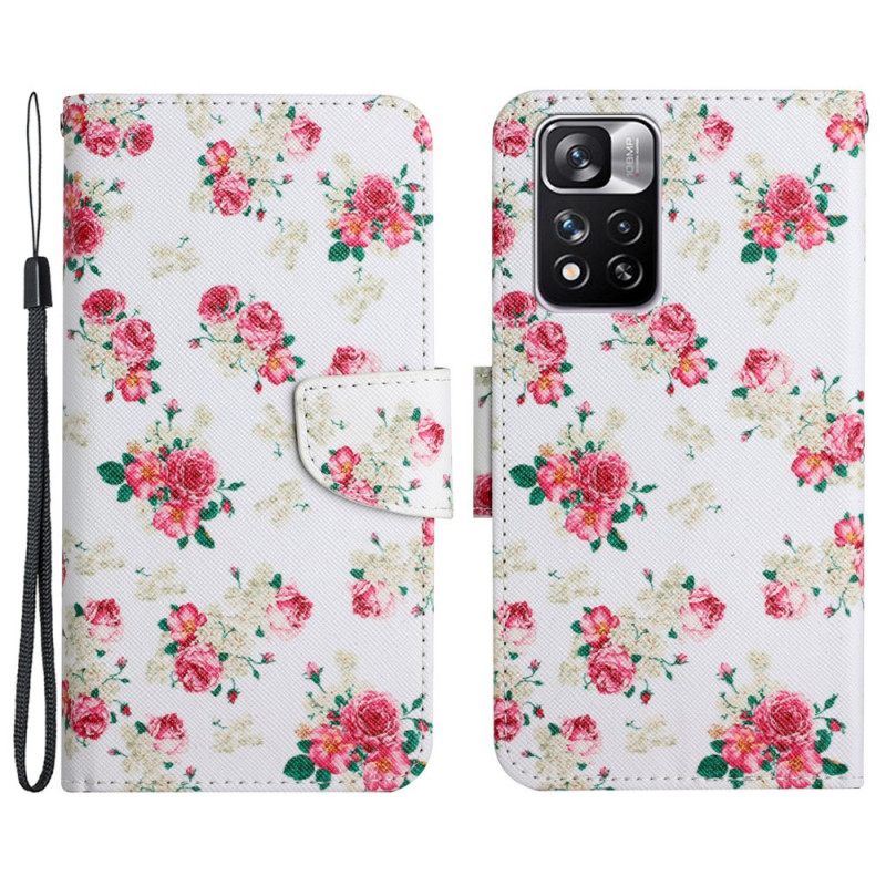 Nahkakotelo Xiaomi Redmi Note 11 Pro Plus 5G Liberty Royal Flowers