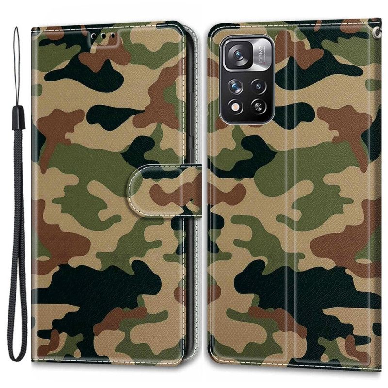 Nahkakotelo Xiaomi Redmi Note 11 Pro Plus 5G Military Camouflage