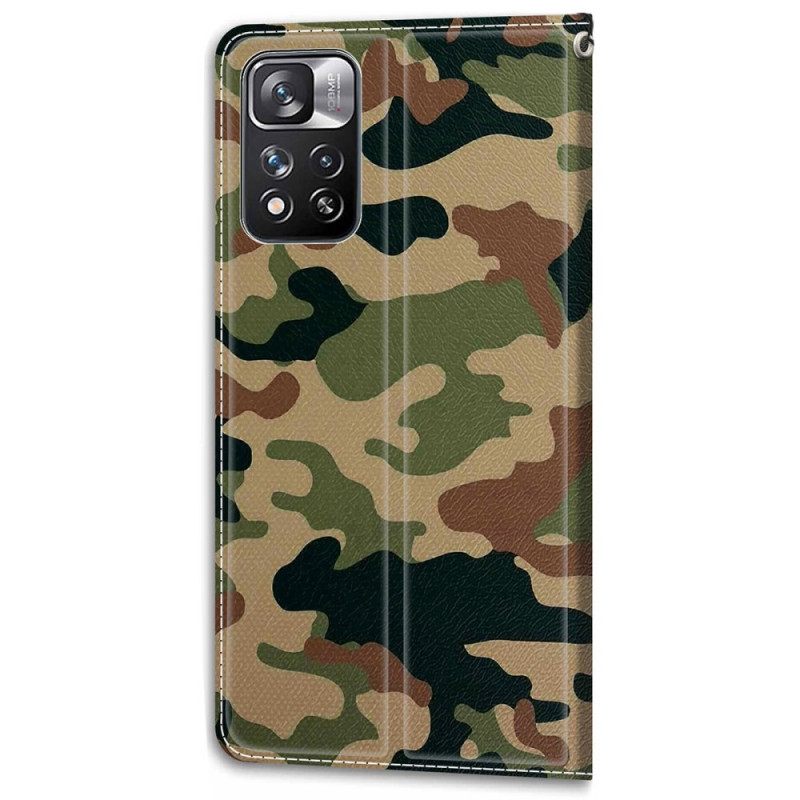 Nahkakotelo Xiaomi Redmi Note 11 Pro Plus 5G Military Camouflage