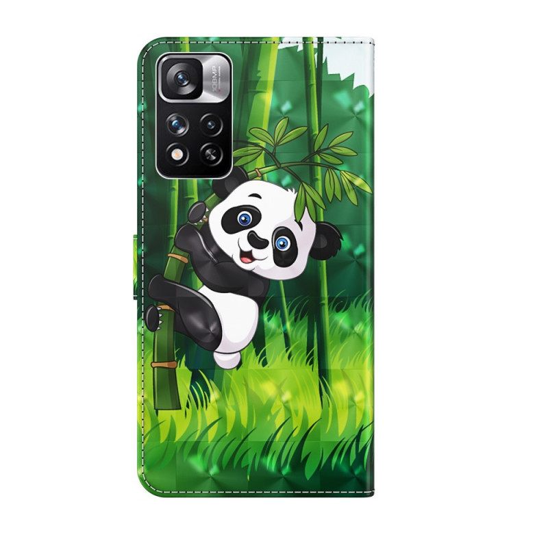 Nahkakotelo Xiaomi Redmi Note 11 Pro Plus 5G Panda 3d