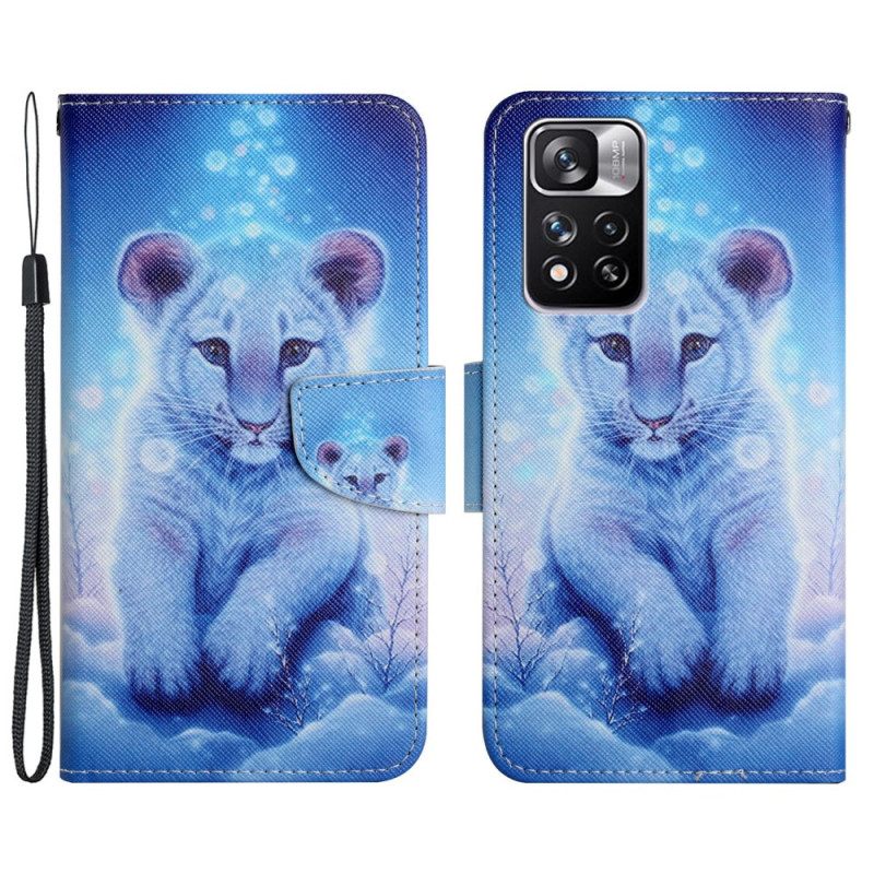 Nahkakotelo Xiaomi Redmi Note 11 Pro Plus 5G Snow Tiger