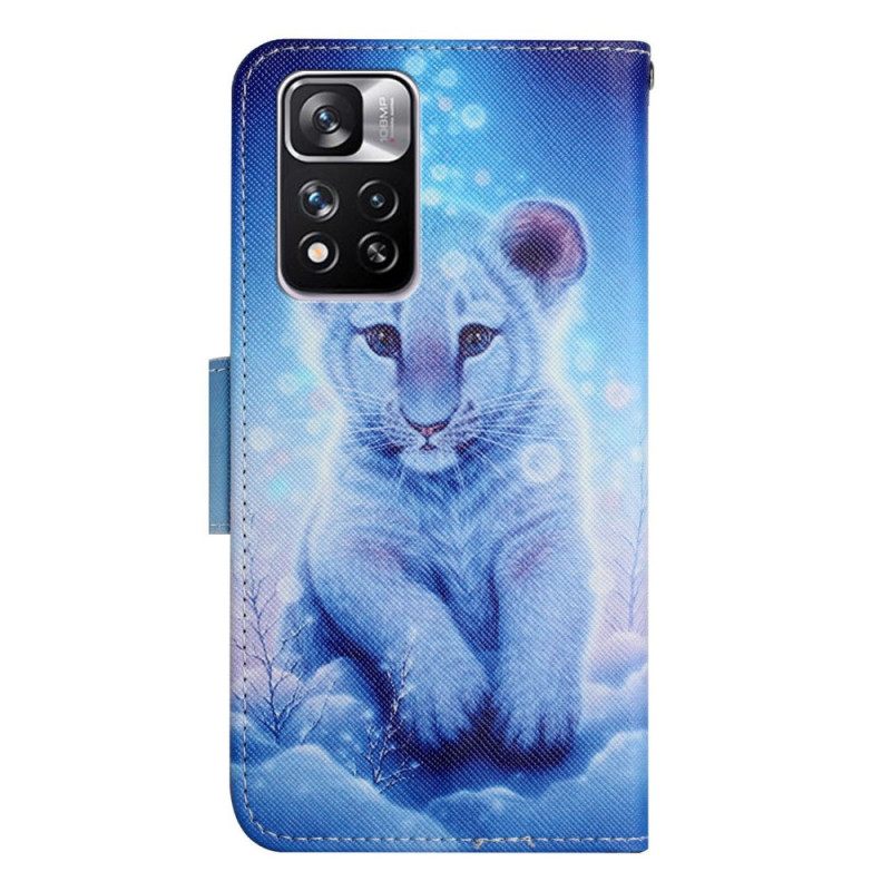 Nahkakotelo Xiaomi Redmi Note 11 Pro Plus 5G Snow Tiger