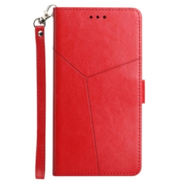 Nahkakotelo Xiaomi Redmi Note 11 Pro Plus 5G Suojaketju Kuori Geometric Leather Strappy Style