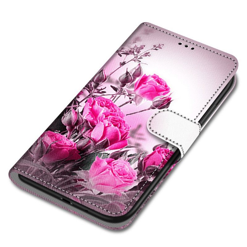 Nahkakotelo Xiaomi Redmi Note 11 Pro Plus 5G Suojaketju Kuori Strap Flowers