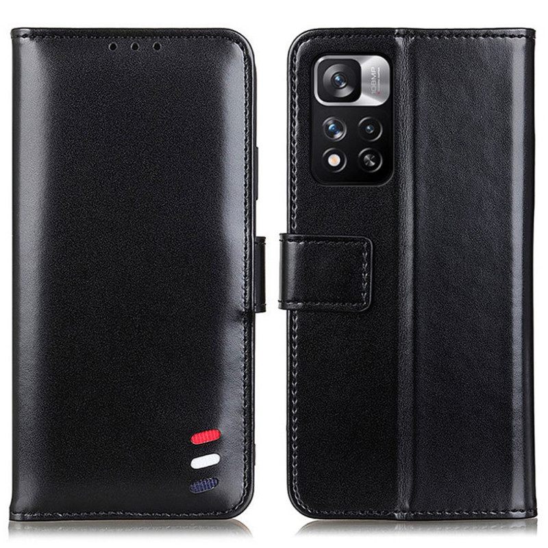 Nahkakotelo Xiaomi Redmi Note 11 Pro Plus 5G Tricolor Leather Effect