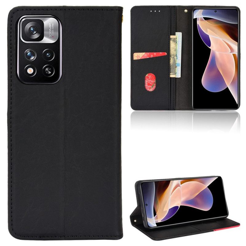 Puhelinkuoret Xiaomi Redmi Note 11 Pro Plus 5G Kotelot Flip Faux Leather Bicolor Oblique