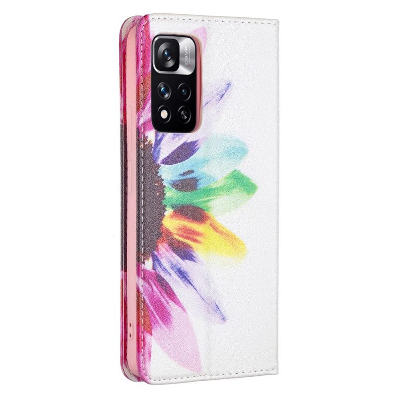 Puhelinkuoret Xiaomi Redmi Note 11 Pro Plus 5G Kotelot Flip Flower Watercolour