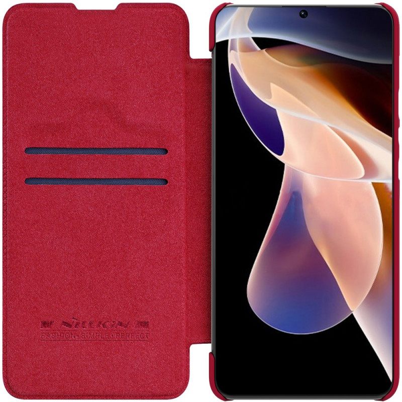 Puhelinkuoret Xiaomi Redmi Note 11 Pro Plus 5G Kotelot Flip Nillkin Qin Sarja