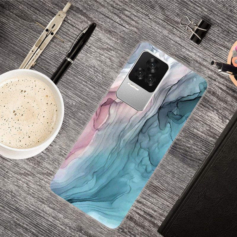 Case Poco F4 Marble Watercolour