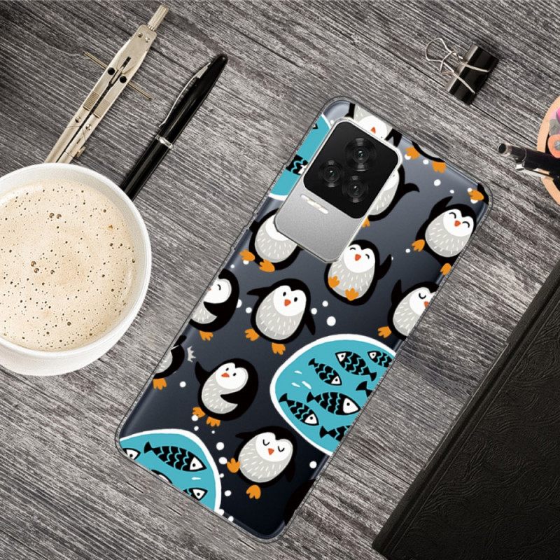 Case Poco F4 Penguins