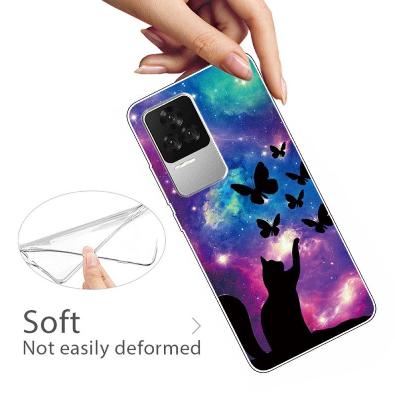 Kuori Poco F4 Silicone Space Cat